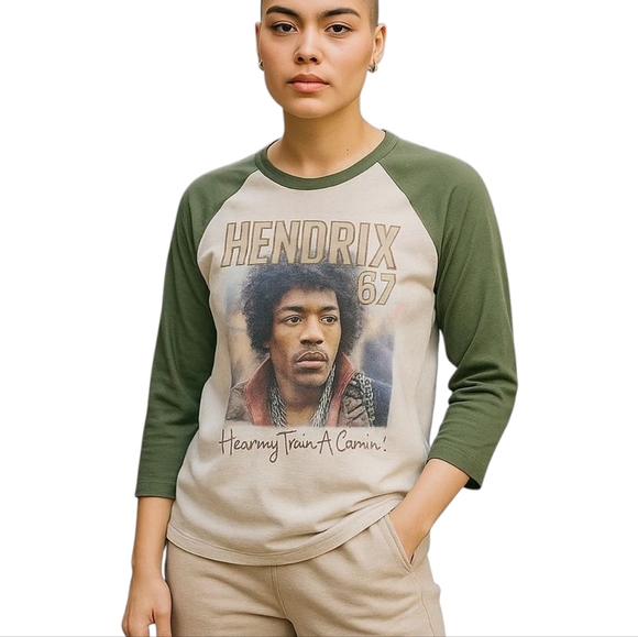 Nwt! HENDRIX 3/4 QUARTER SLEEVE TEE. SIZE Medium - Picture 1 of 5